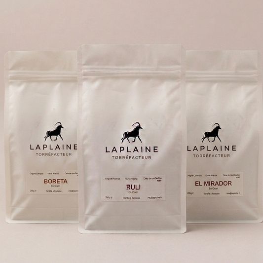 Coffret découverte 3 cafés de spécialité – Éthiopie, Colombie, Rwanda – Laplaine Torréfacteur Pontoise